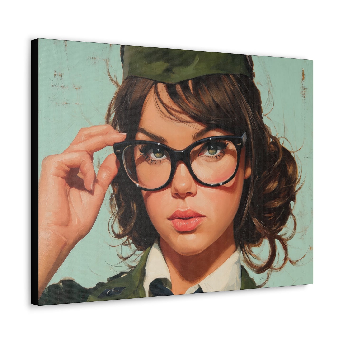 Gallery Wrapped Canvas, Liberty and Lace Art Canvas, Erotic Pinup Art Canvas – Piper