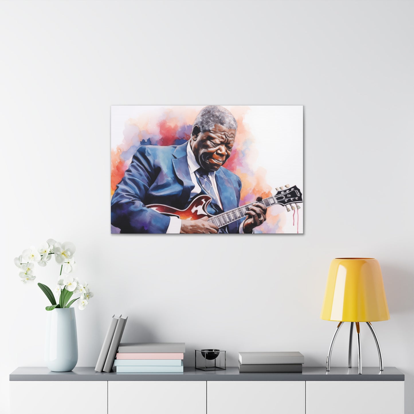Gallery Wrapped Canvas, Celebrity Inspired, Pop Art Canvas – The King Also