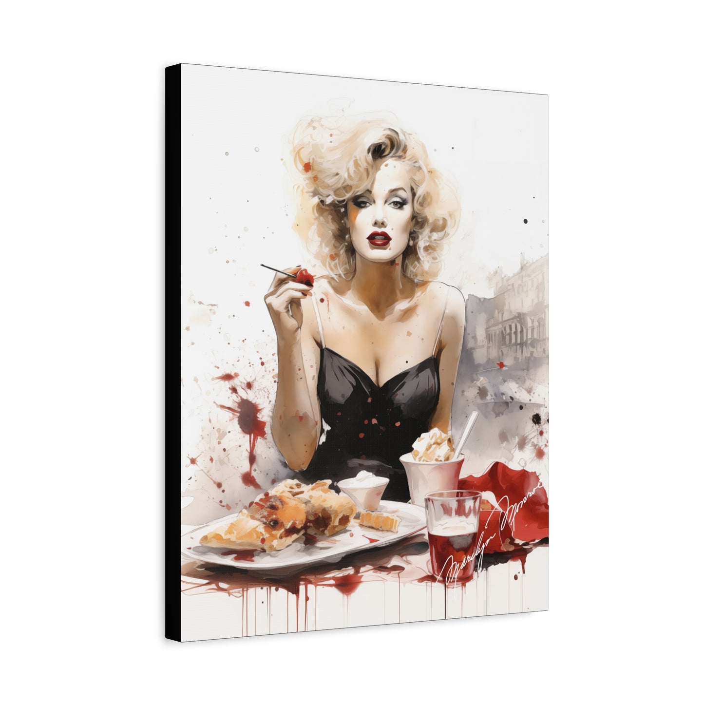 Canvas Wall Art, Gallery Wrapped Pop Art, Celebrity Wall Art – Marilyn Monroe - Cafe