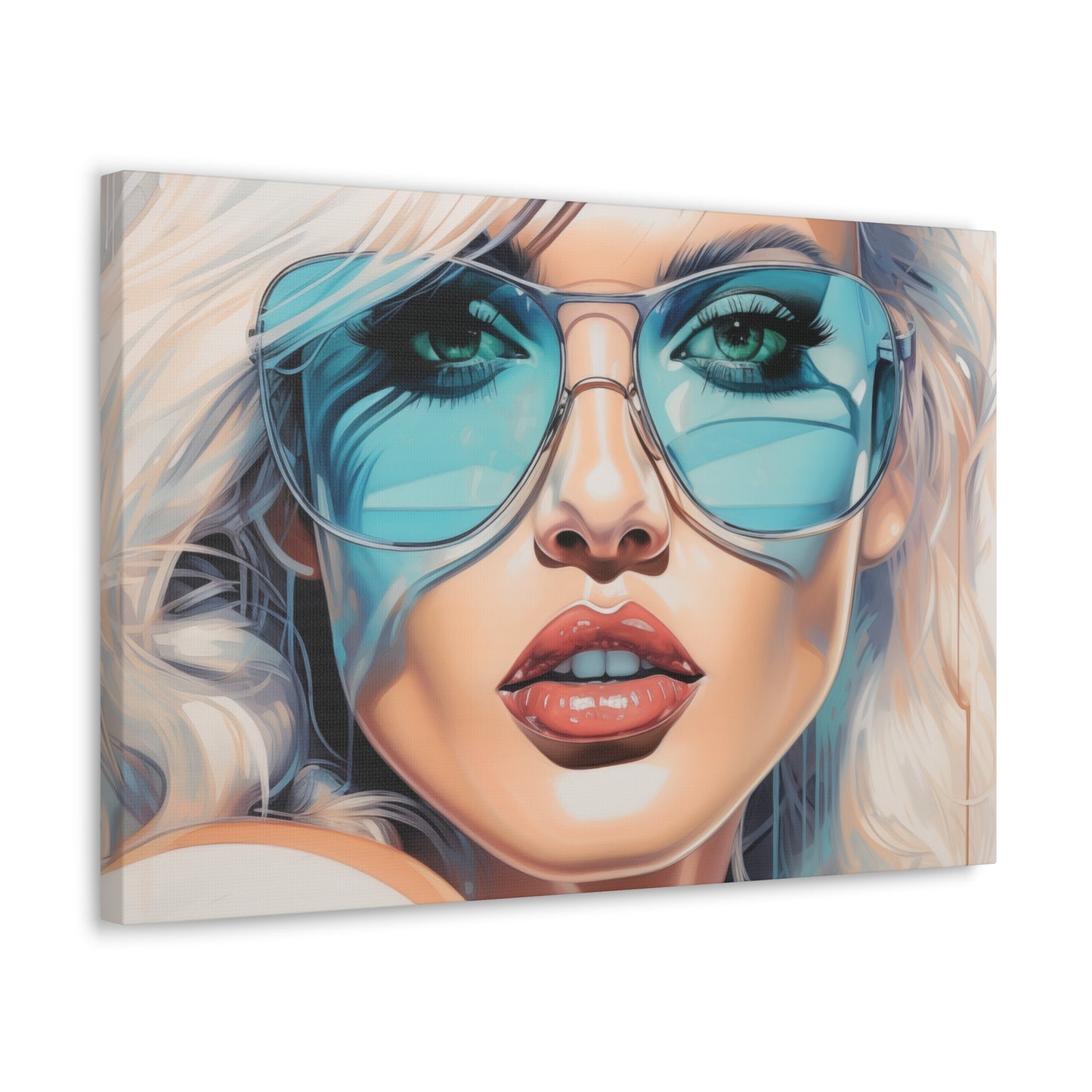 Canvas Gallery Wrapped High-Fashion Wall Art, Stylish Decor, Retro Femme Doll Pop Art – Nova