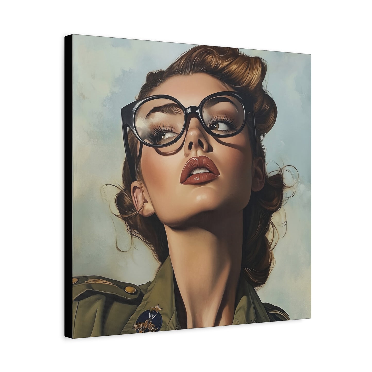 Gallery Wrapped Canvas, Liberty and Lace Art Canvas, Erotic Pinup Art Canvas – Penelope