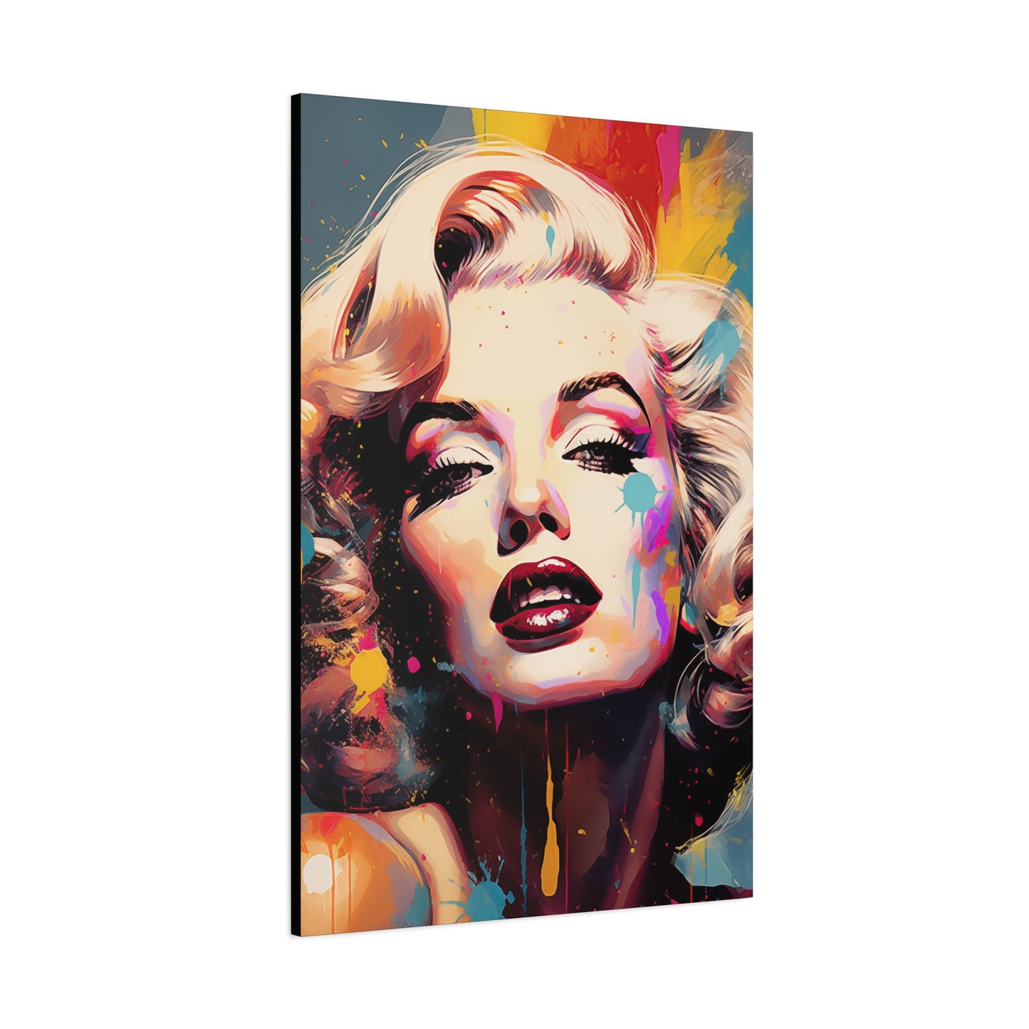 Canvas Wall Art, Gallery Wrapped Pop Art, Celebrity Wall Art – Marilyn Monroe - Abstract