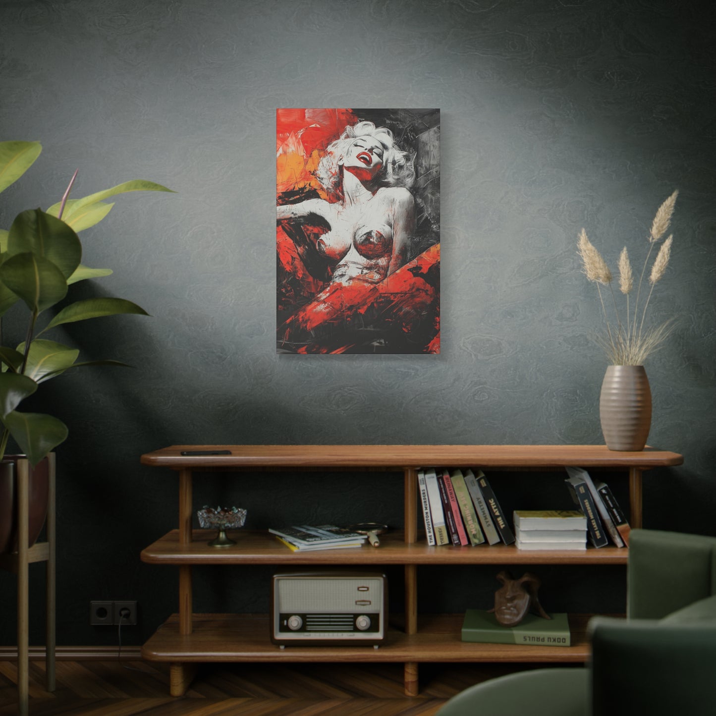 Gallery Wrapped Canvas, Guilt and Grit Adult Art Canvas, Erotic Pinup Art Canvas – Gianna
