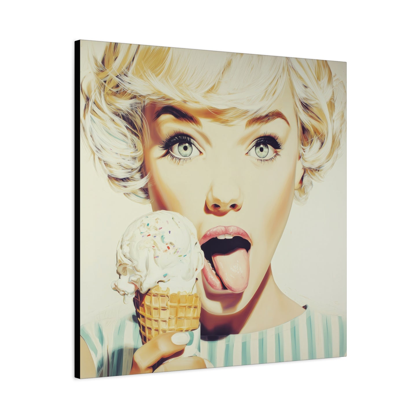 Gallery Wrapped Canvas, Sweet Summer Nostalgia, Sugar and Spice Art Canvas, Ice Cream Dreams Art – Tilly
