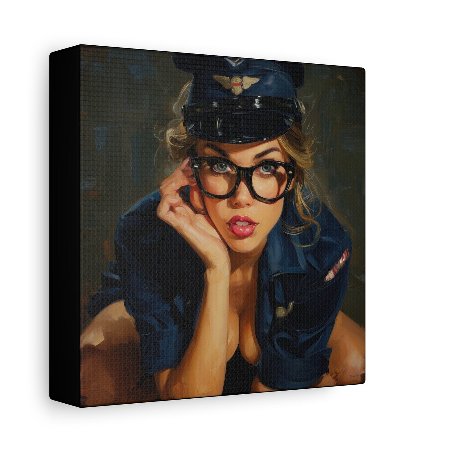 Gallery Wrapped Canvas, Liberty and Lace Art Canvas, Erotic Pinup Art Canvas – Savannah