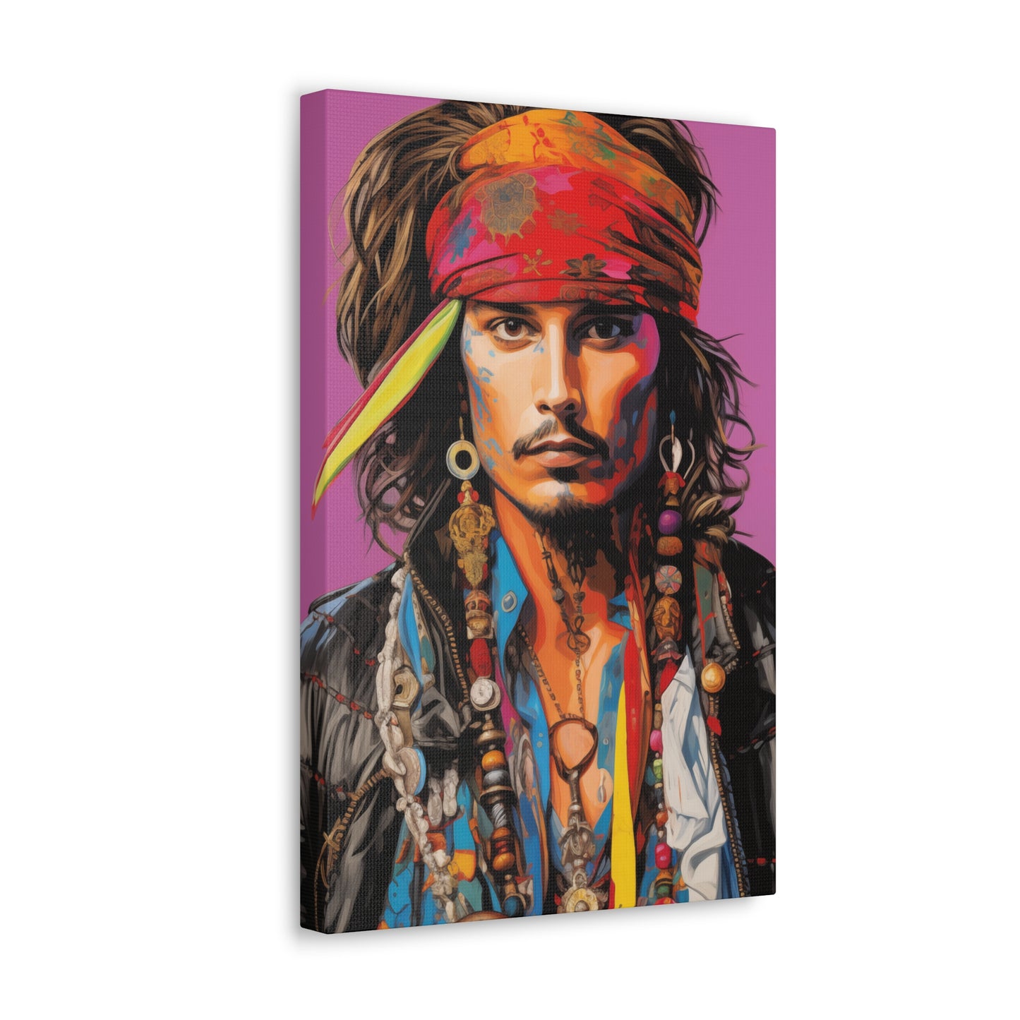 Gallery Wrapped Canvas, Celebrity Inspired, Pop Art Canvas – Johnny Also