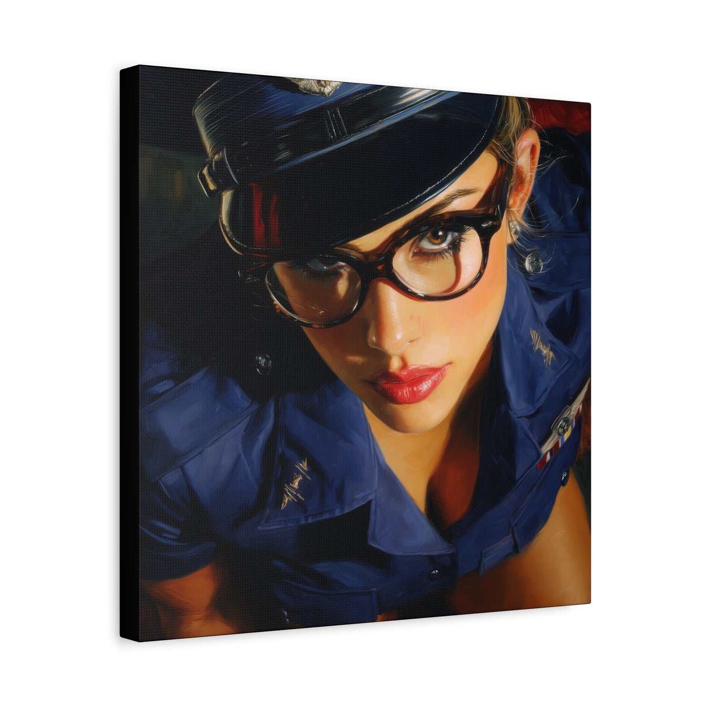 Gallery Wrapped Canvas, Liberty and Lace Art Canvas, Erotic Pinup Art Canvas – Janice