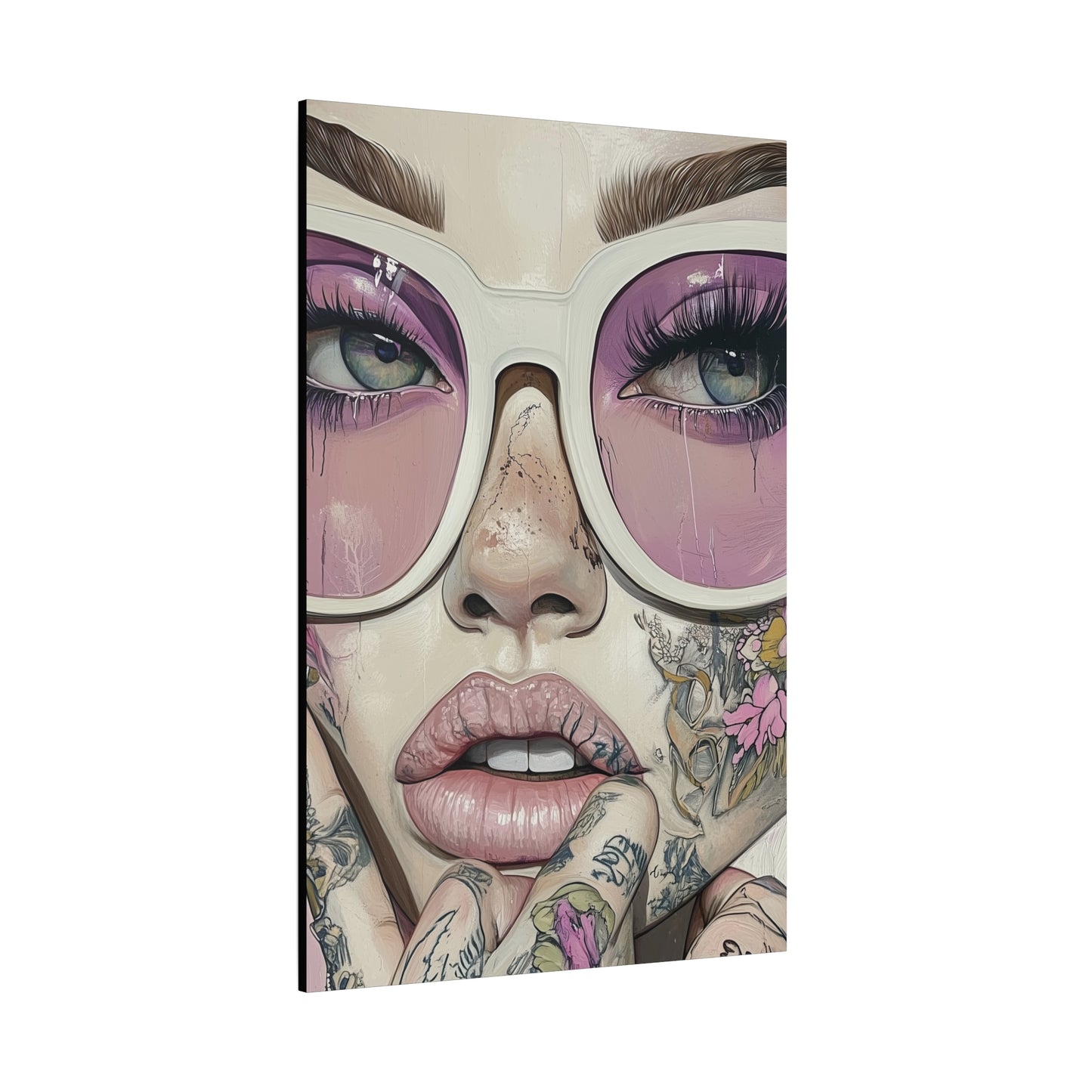 Canvas Gallery Wrap, Ladies in Lenses Wall Art, Abstract Femme Girl Art - Heather