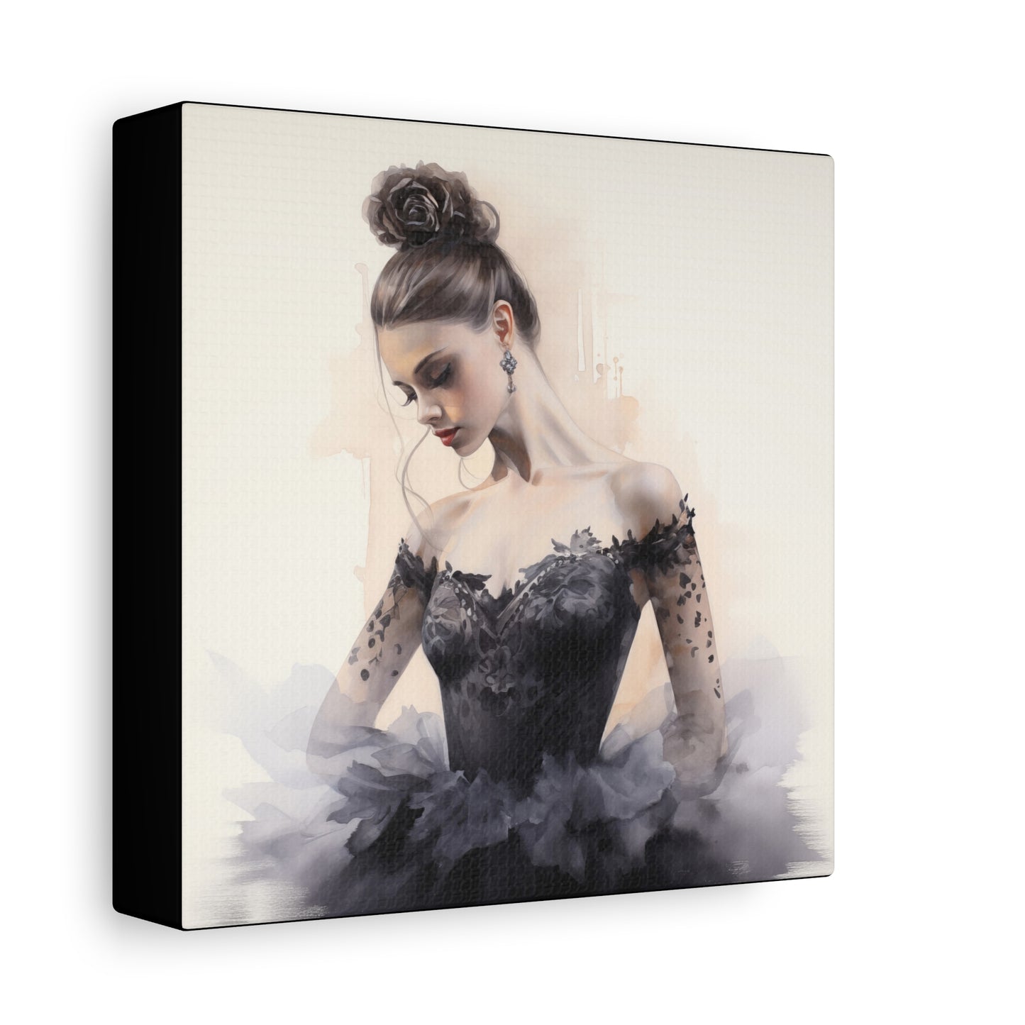 Pointes and Platforms, Gallery Wrapped Canvas, Ballerina Beauty, Ballet Art Canvas – Lola