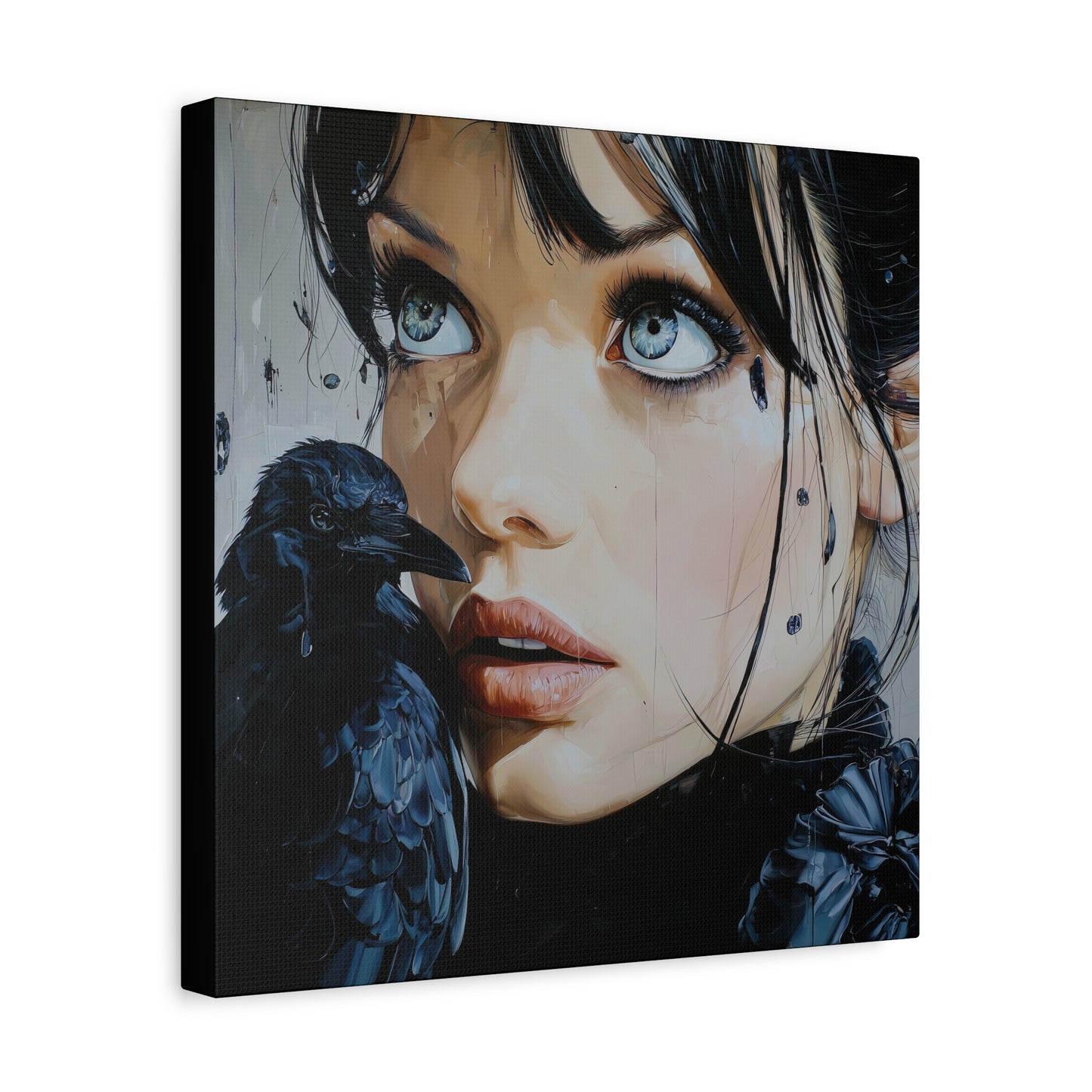 Gallery Wrapped Canvas, Myth and Bones Gothic Art Canvas, Dark Muse Canvas - Azula