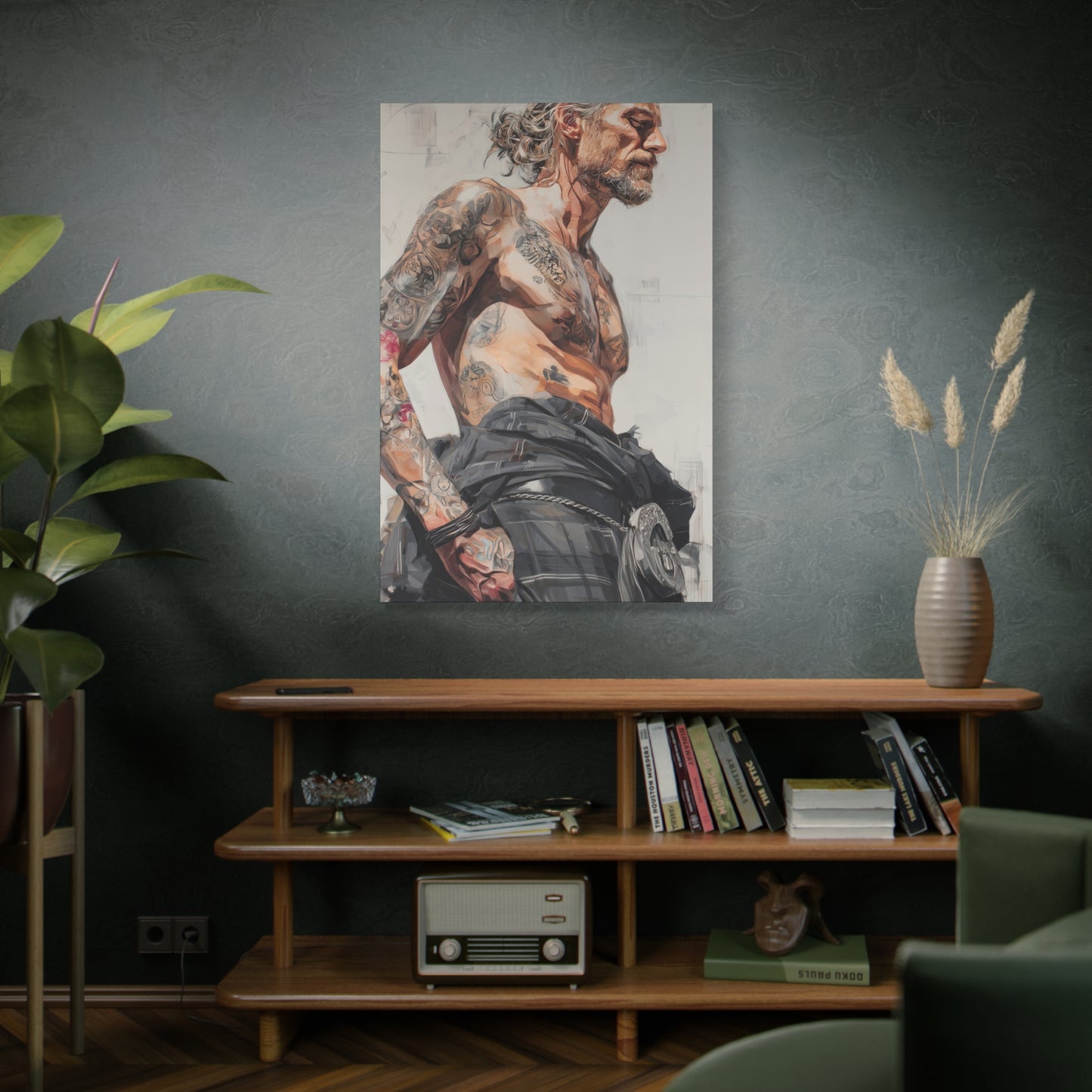 Gallery Wrapped Canvas, Kilts and Carnage Art Canvas, Erotic Pinup Art Canvas – Struan