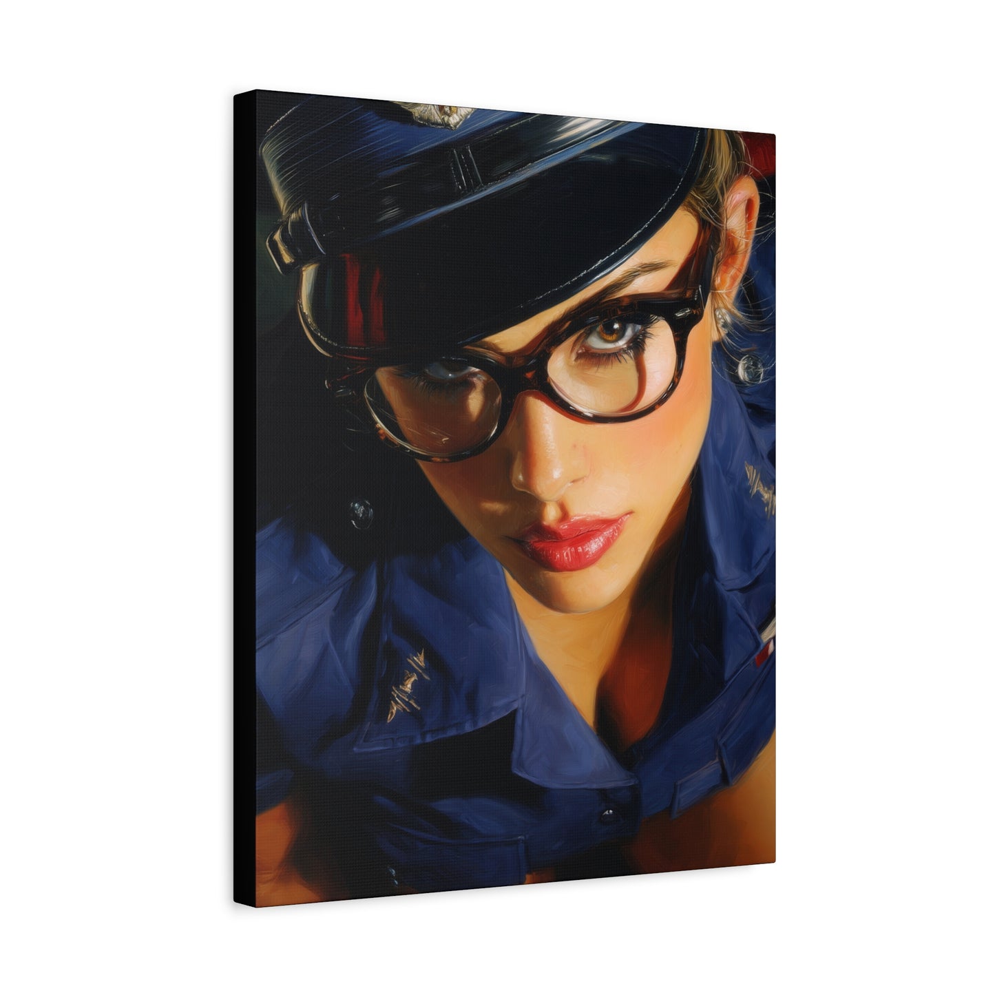 Gallery Wrapped Canvas, Liberty and Lace Art Canvas, Erotic Pinup Art Canvas – Janice