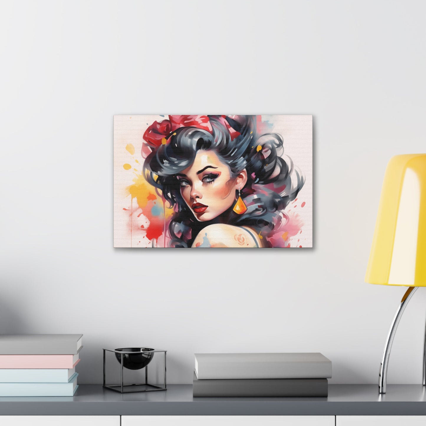 Canvas Wall Art, Gallery Wrapped Pop Art, Femme Doll Wall Art – Genevieve