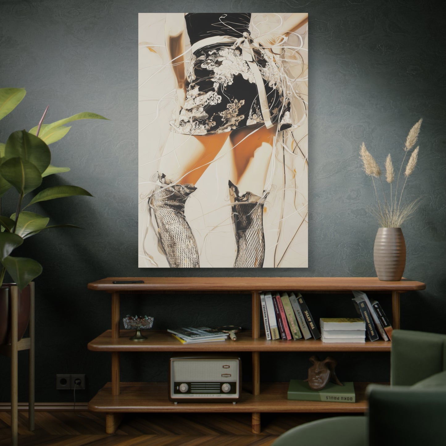 Gallery Wrapped Canvas, Tongue and Cheek Art Canvas, Naughty Girl Art Canvas – Lana
