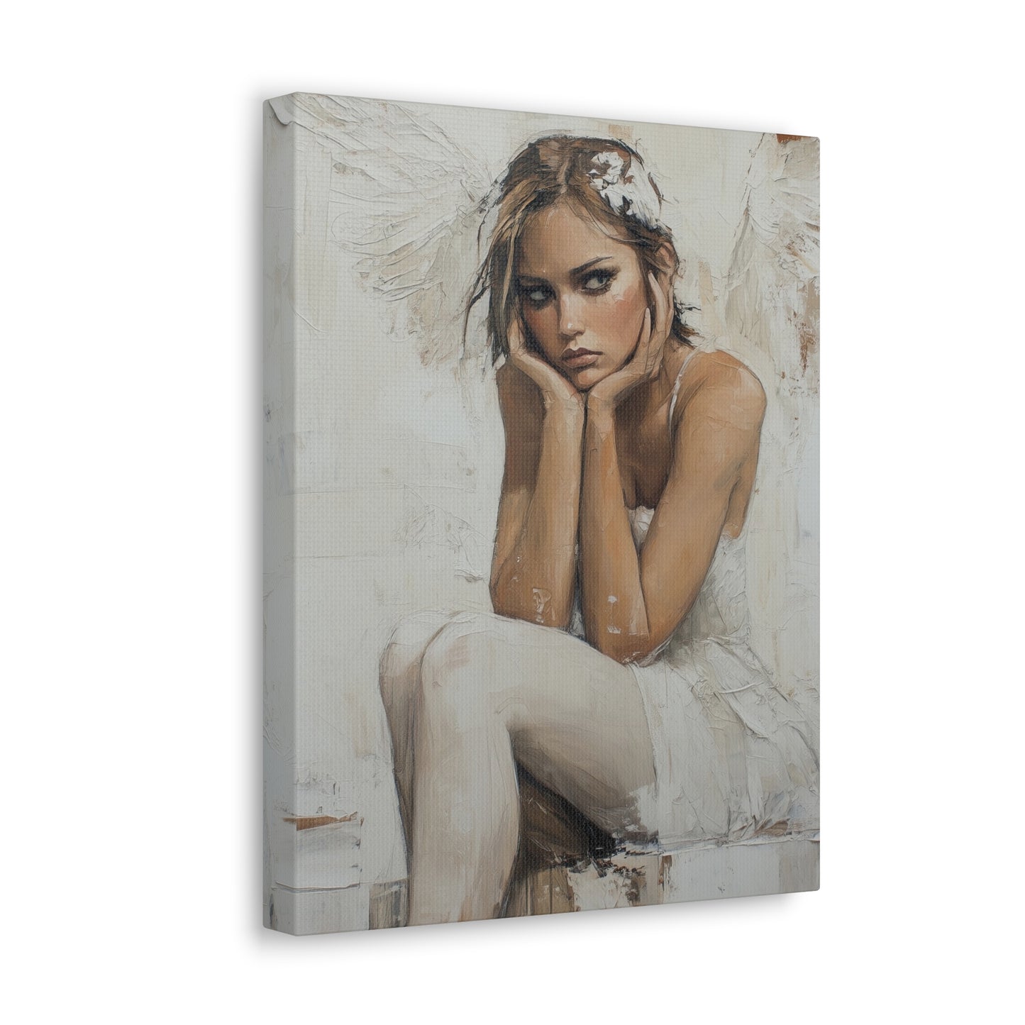 Gallery Wrapped Canvas, Sinners and Saints Art Canvas, Angel Art Canvas – Amber