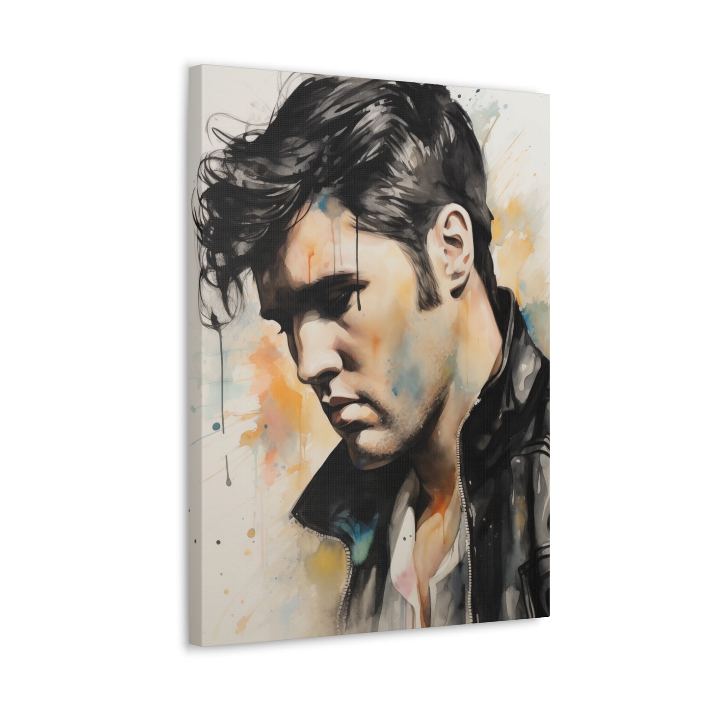 Gallery Wrapped Canvas, Celebrity Inspired, Pop Art Canvas – Elvis Also