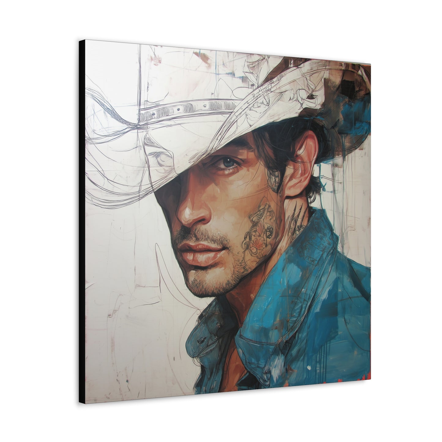Gallery Wrapped Canvas, Wranglers and Wreckage Art Canvas, Erotic Pinup Art Canvas – Jack