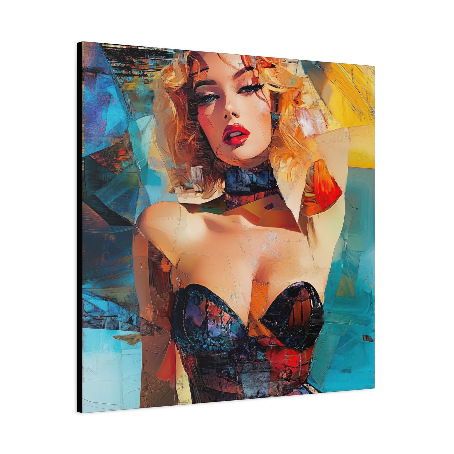 Gallery Wrapped Canvas, Guilt and Grit Adult Art Canvas, Erotic Pinup Art Canvas – Dahlia