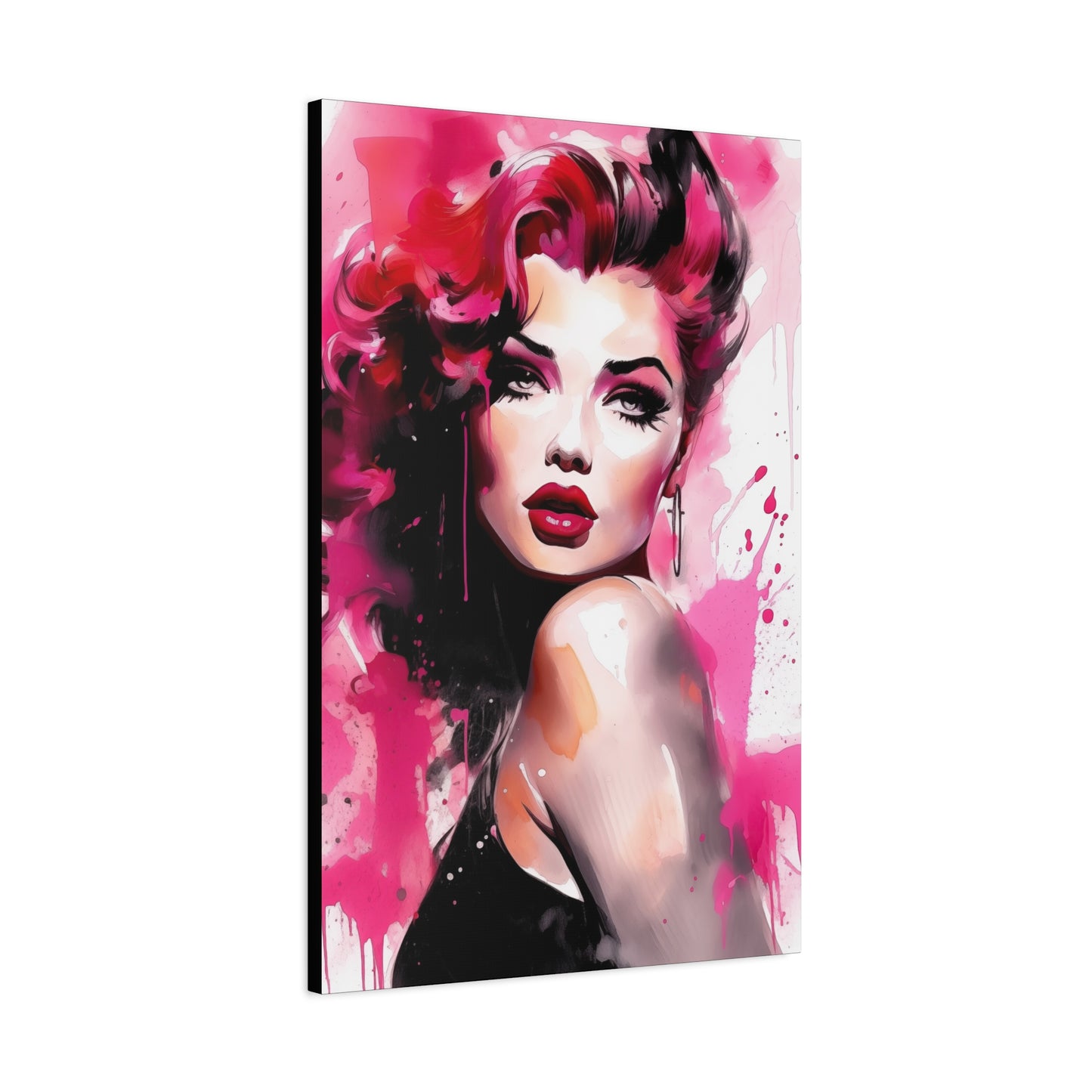 Gallery Wrapped Canvas, Tattooed Beauty, Femme Doll Pop Art Canvas – Thalia