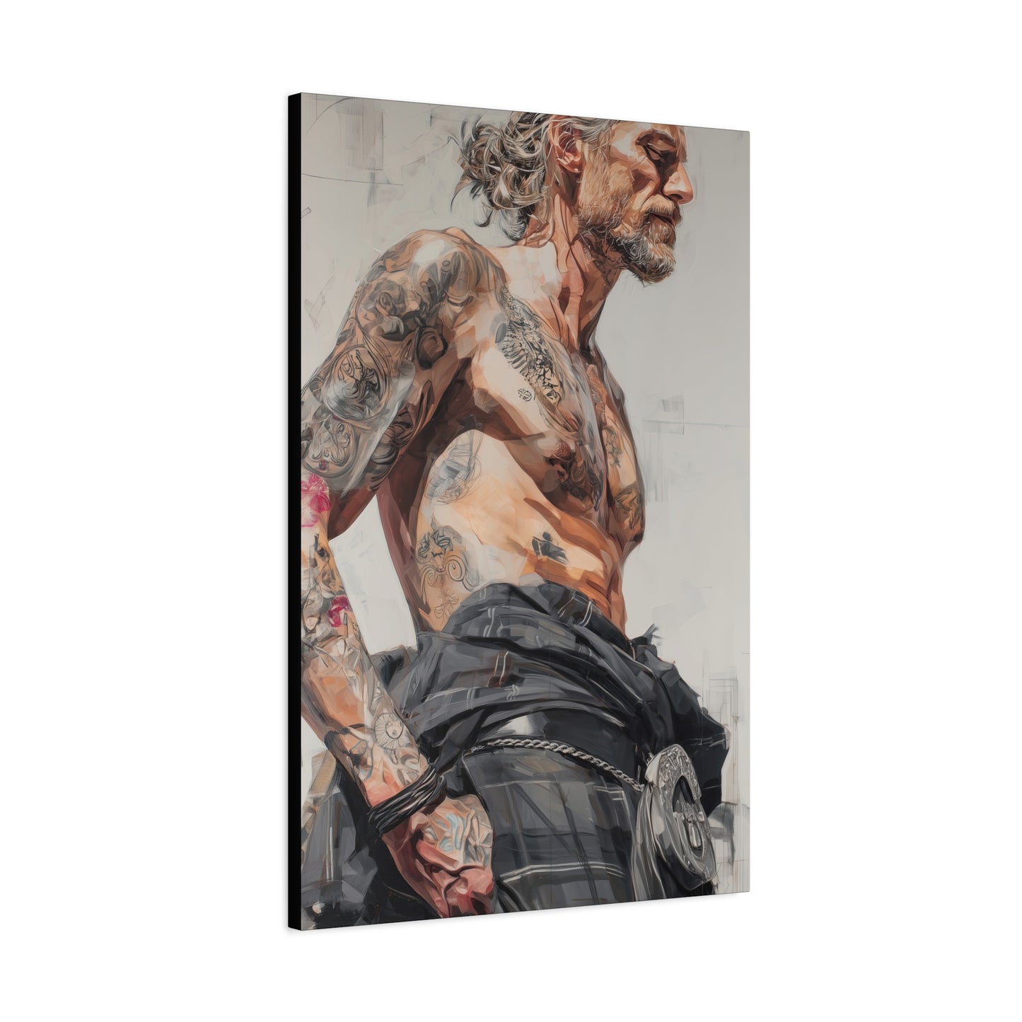 Gallery Wrapped Canvas, Kilts and Carnage Art Canvas, Erotic Pinup Art Canvas – Struan