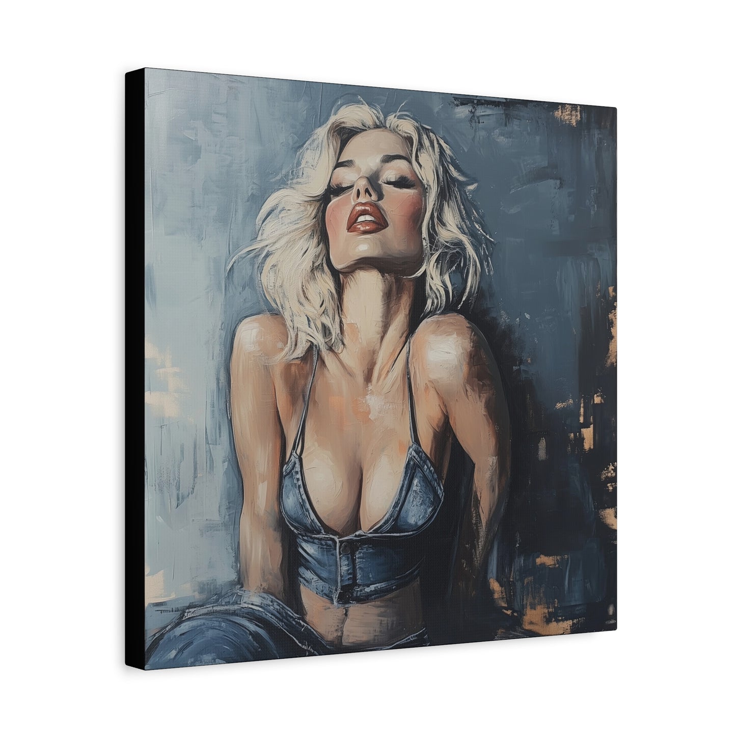Gallery Wrapped Canvas, Guilt and Grit Adult Art Canvas, Erotic Pinup Art Canvas – Leona