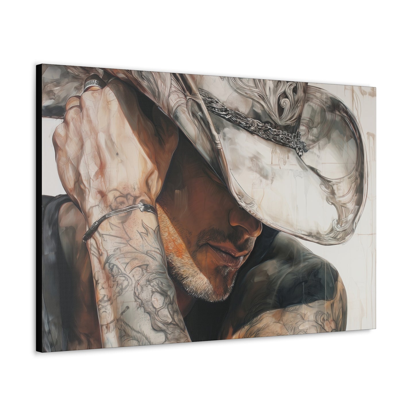 Gallery Wrapped Canvas, Wranglers and Wreckage Art Canvas, Erotic Pinup Art Canvas – Chase