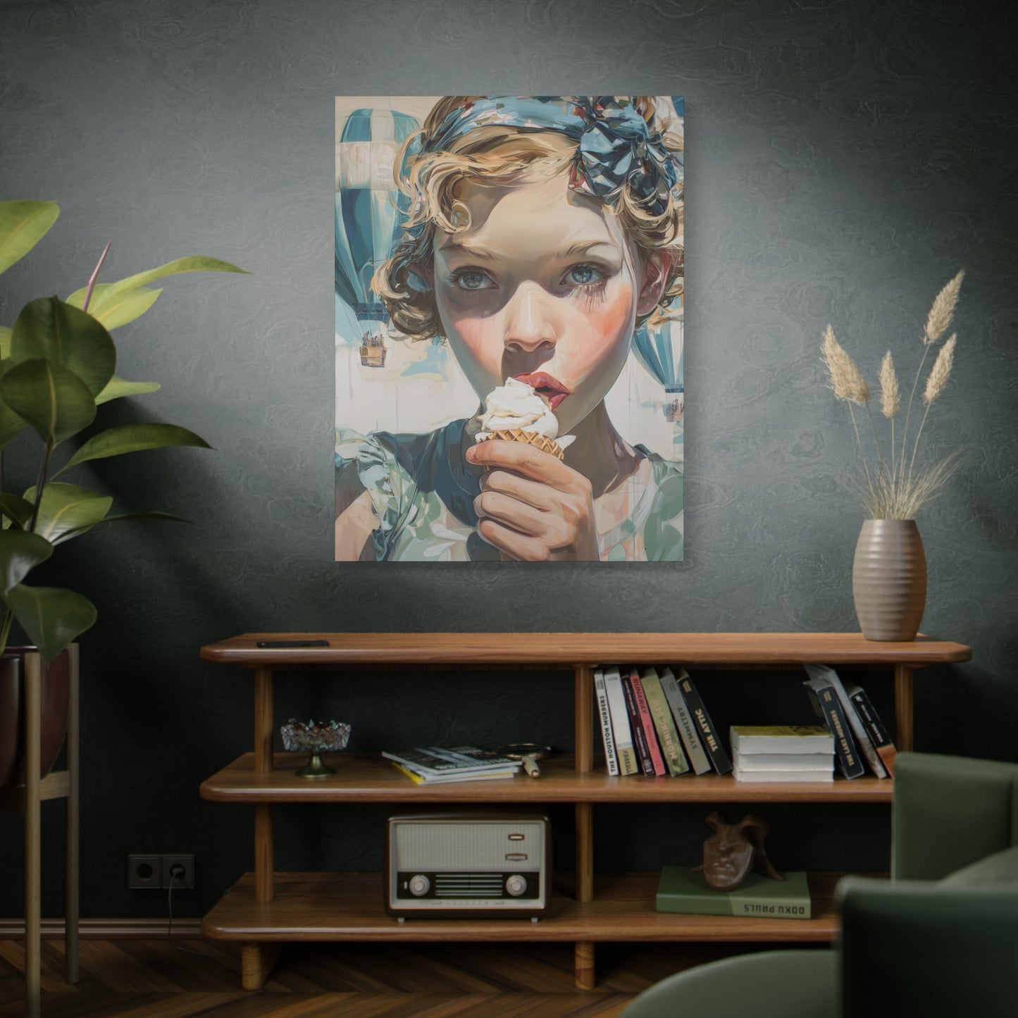 Gallery Wrapped Canvas, Sweet Summer Nostalgia, Sugar and Spice Art Canvas, Ice Cream Dreams Art – Lottie