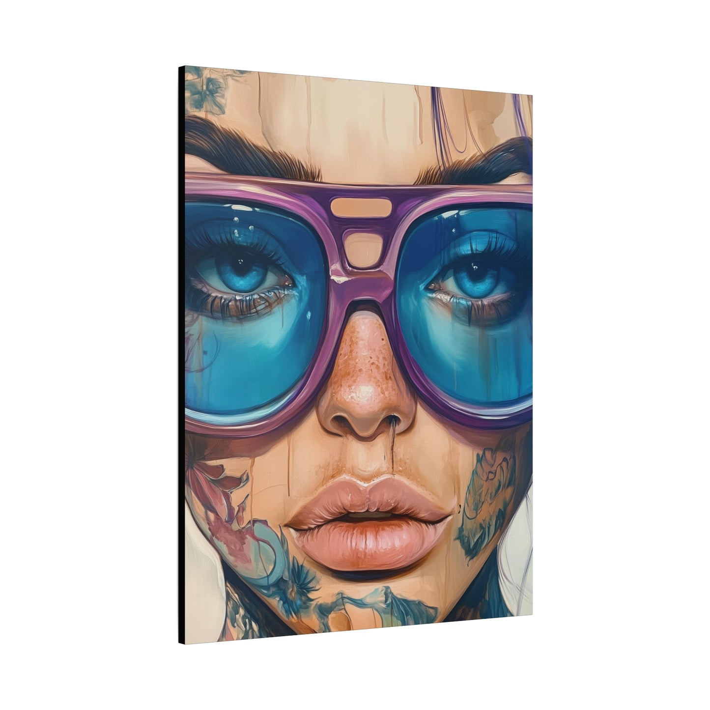 Canvas Gallery Wrap, Ladies in Lenses Wall Art, Abstract Femme Girl Art - Jane