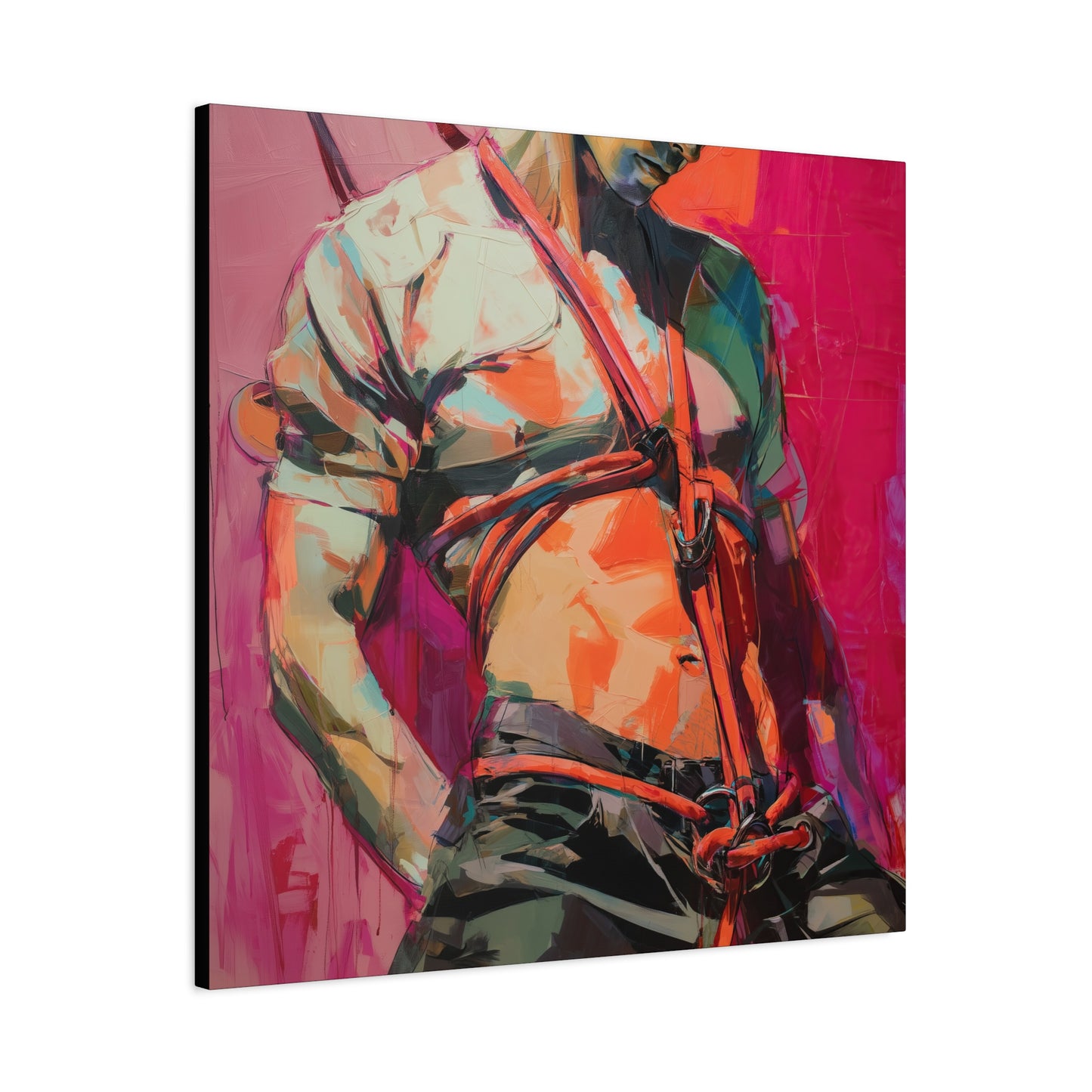 Gallery Wrapped Canvas, Ropes and Reverence Art Canvas, Erotic Shibari Art Canvas – Soren