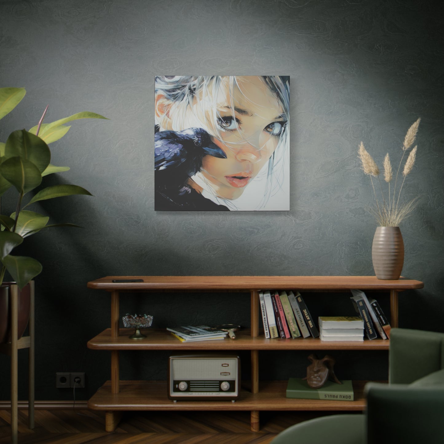 Gallery Wrapped Canvas, Myth and Bones Gothic Art Canvas, Dark Muse Canvas - Danika