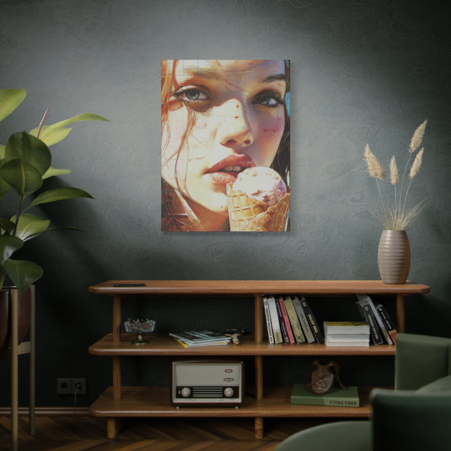 Gallery Wrapped Canvas, Sweet Summer Nostalgia, Sugar and Spice Art Canvas, Ice Cream Dreams Art – Ginny