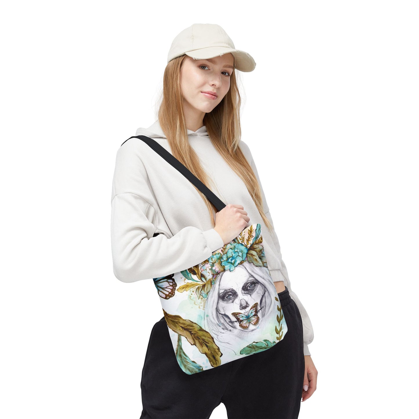La Catrina Calavera Tote Bag, Utility Tote - Dia de los Muertos Tote - Day of the Dead