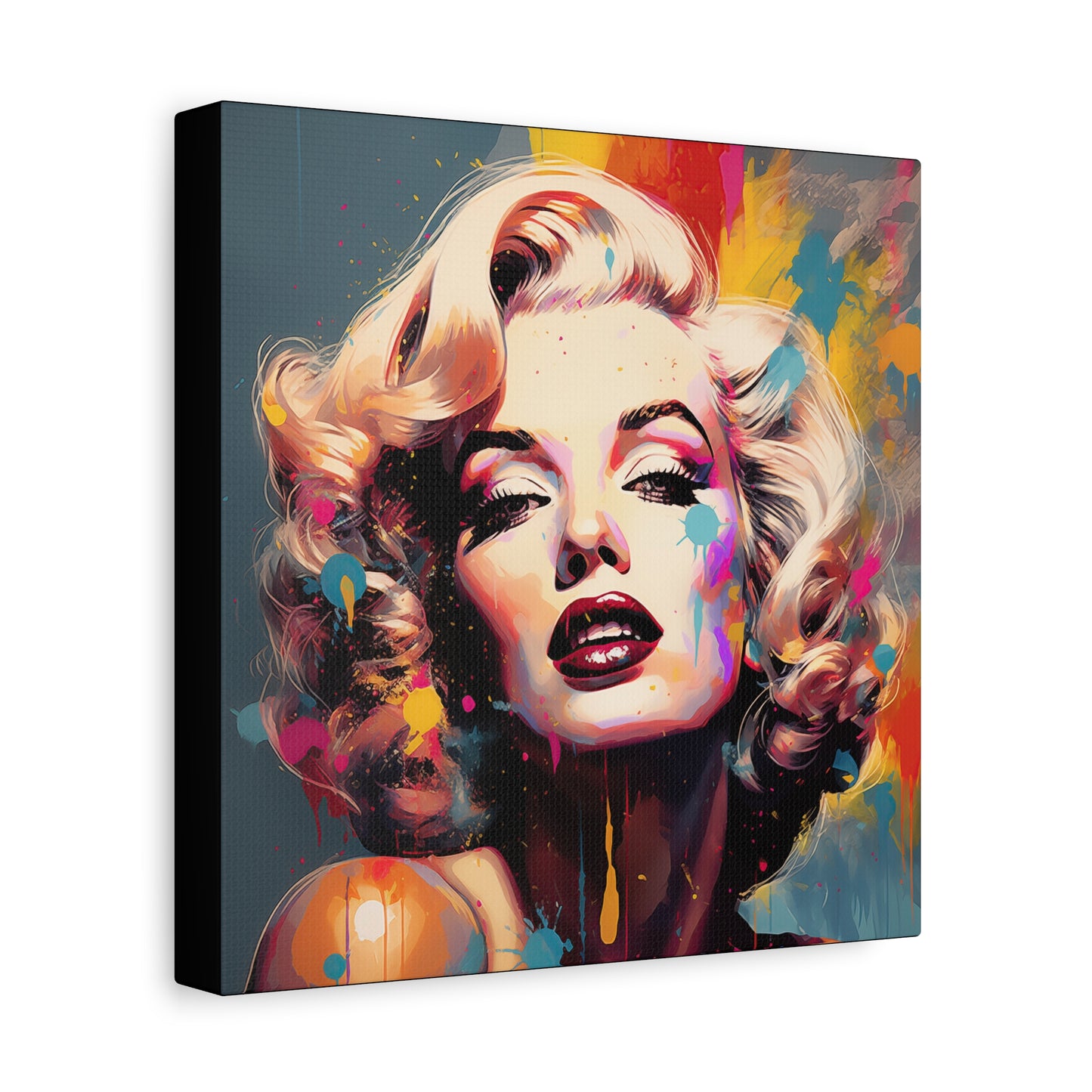 Canvas Wall Art, Gallery Wrapped Pop Art, Celebrity Wall Art – Marilyn Monroe - Abstract