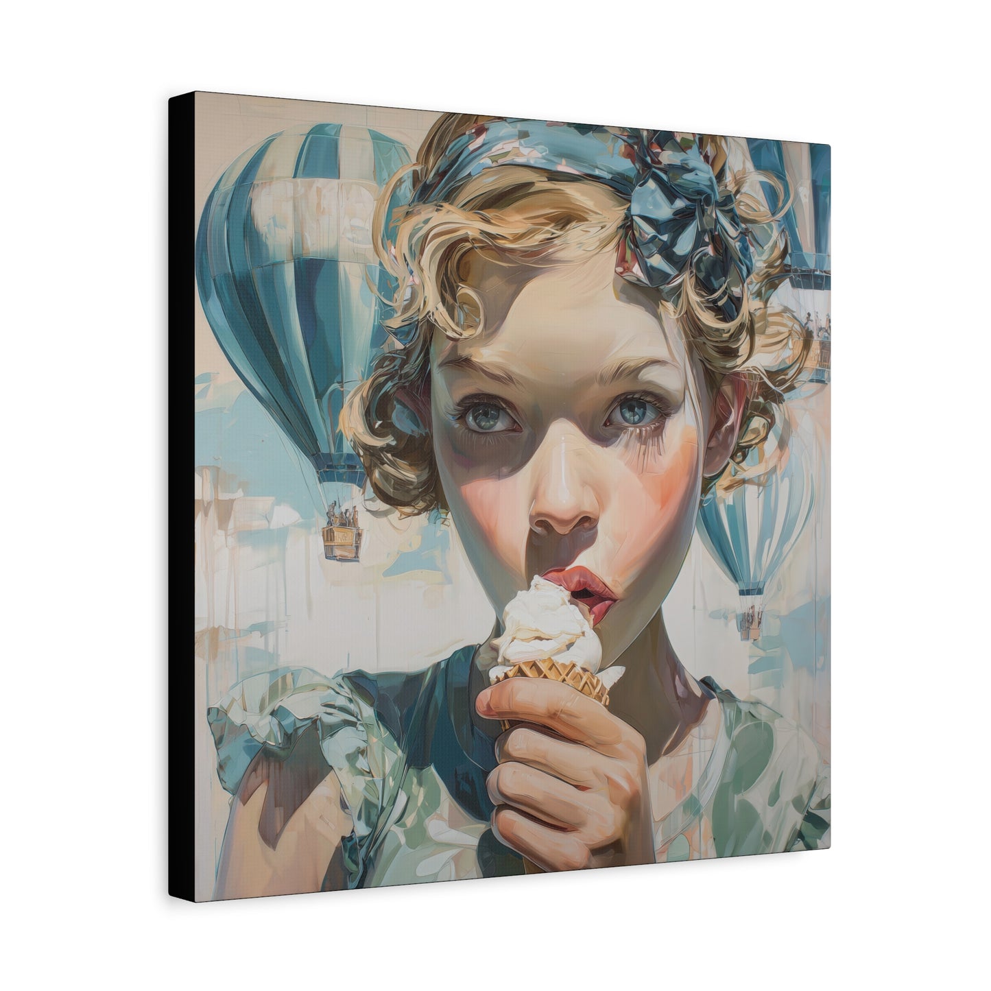 Gallery Wrapped Canvas, Sweet Summer Nostalgia, Sugar and Spice Art Canvas, Ice Cream Dreams Art – Lottie