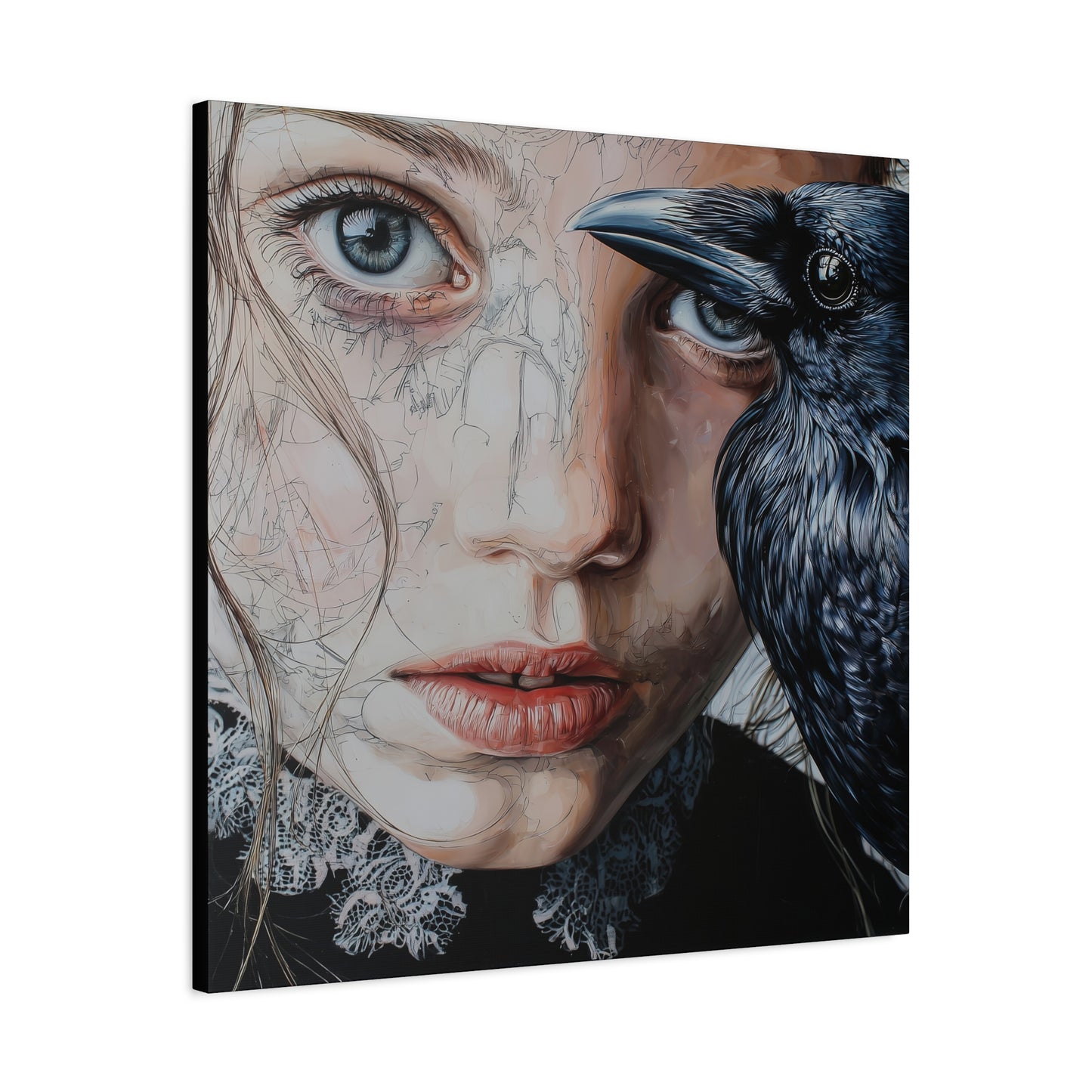 Gallery Wrapped Canvas, Myth and Bones Gothic Art Canvas, Dark Muse Canvas - Clio