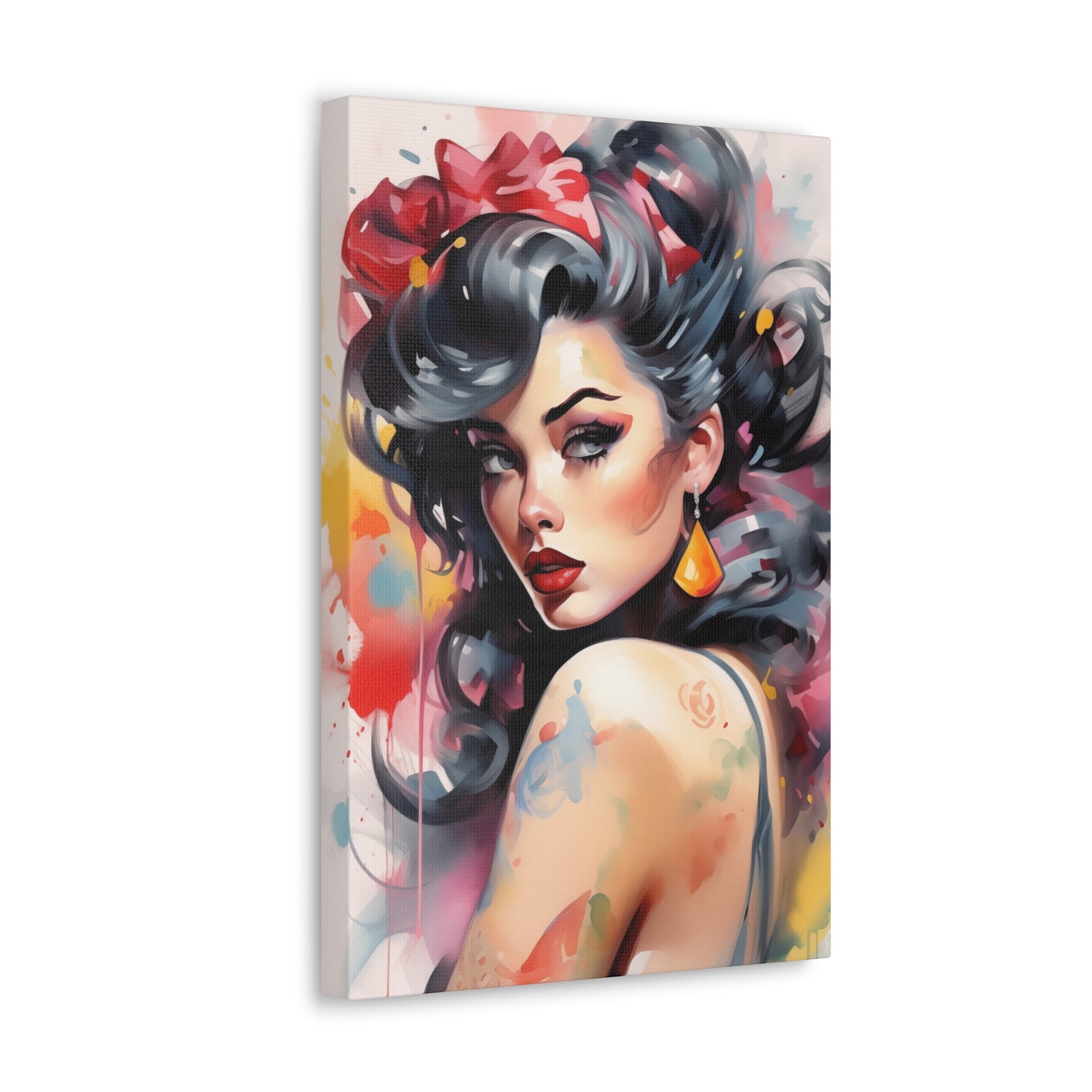 Canvas Wall Art, Gallery Wrapped Pop Art, Femme Doll Wall Art – Genevieve