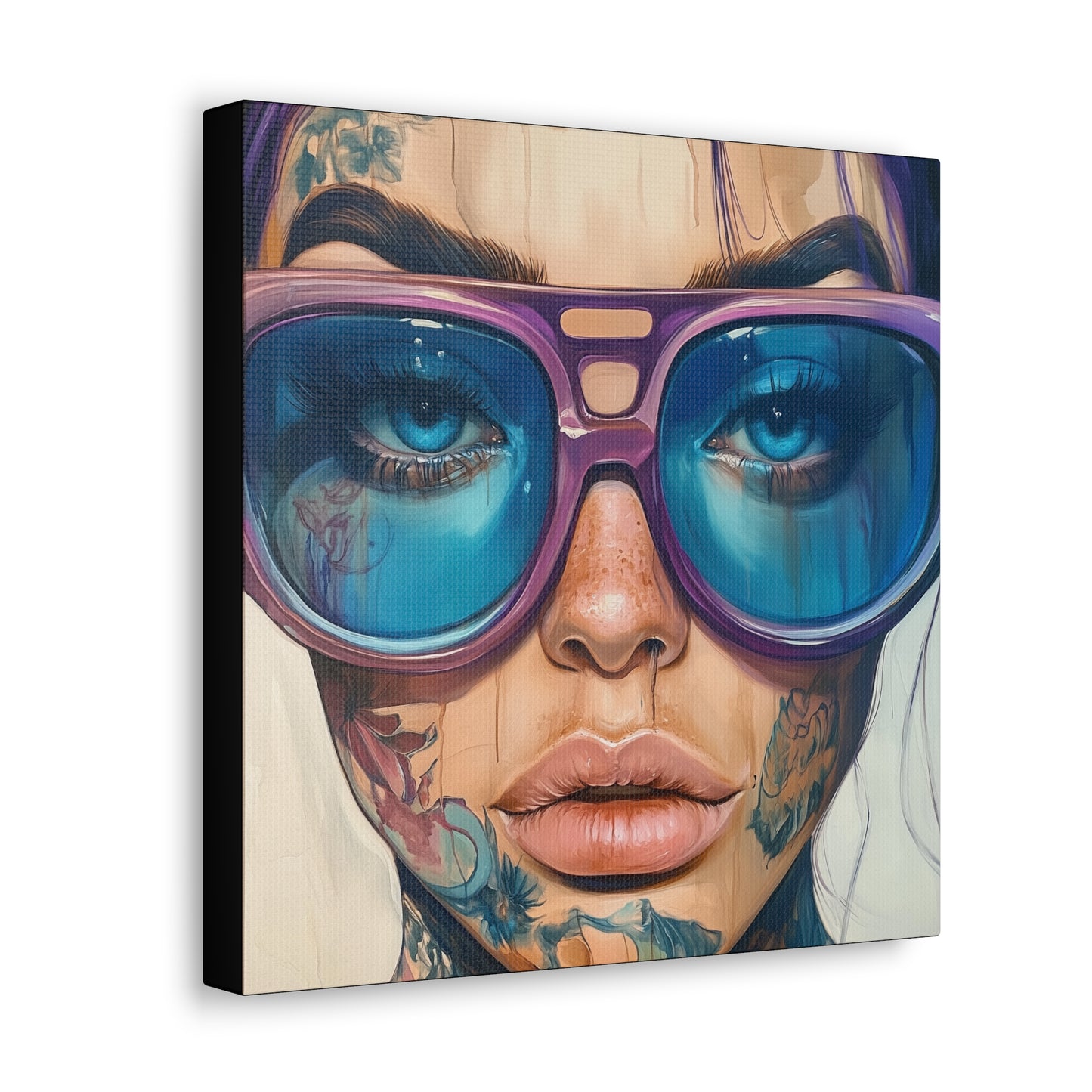 Canvas Gallery Wrap, Ladies in Lenses Wall Art, Abstract Femme Girl Art - Jane