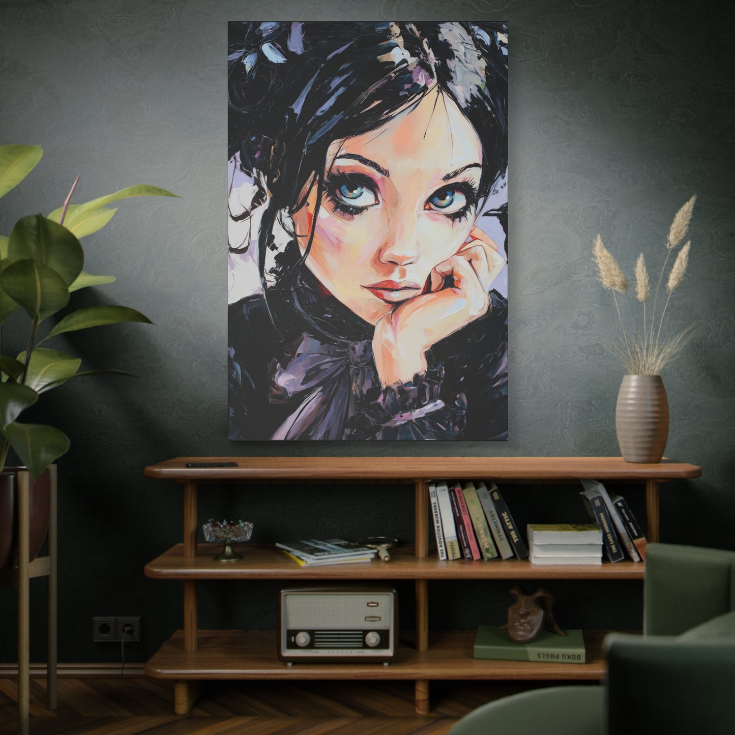 Gallery Wrapped Canvas, Myth and Bones Gothic Art Canvas, Dark Muse Canvas - Lark