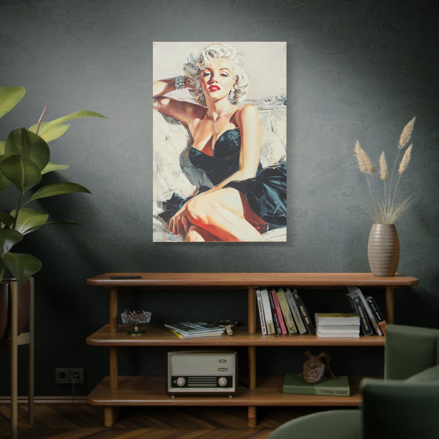 Gallery Wrapped Canvas, The Diva Project Art Canvas, Pinup Art Canvas – Marilyn Monroe - FIVE