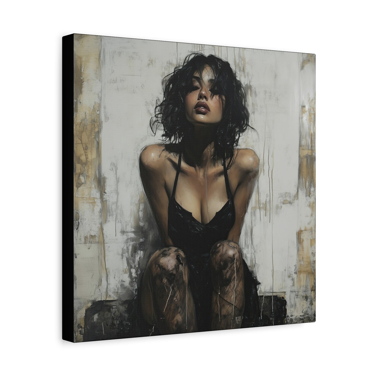 Gallery Wrapped Canvas, Sinners and Saints Art Canvas, Erotic Pinup Art Canvas – Vivienne