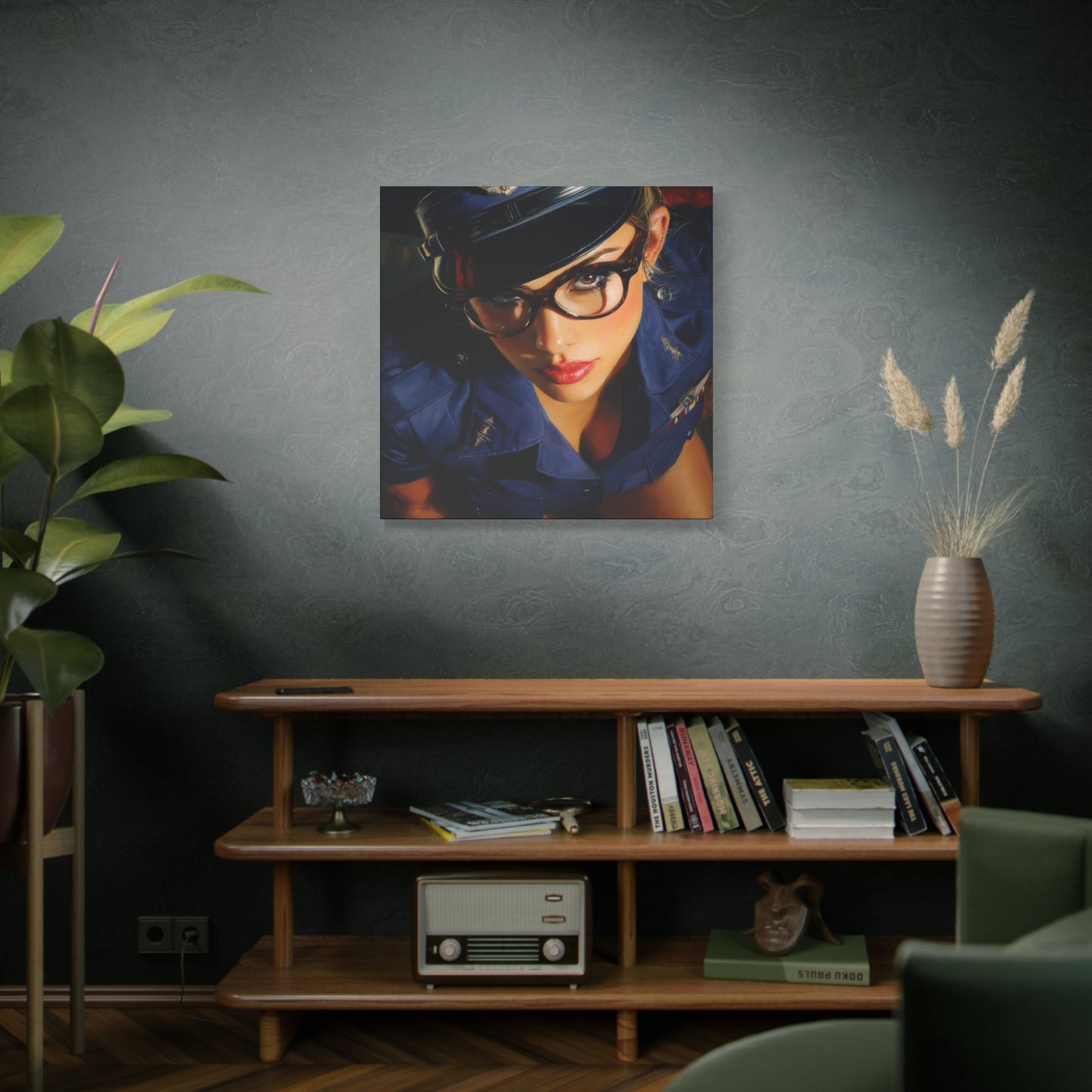 Gallery Wrapped Canvas, Liberty and Lace Art Canvas, Erotic Pinup Art Canvas – Janice