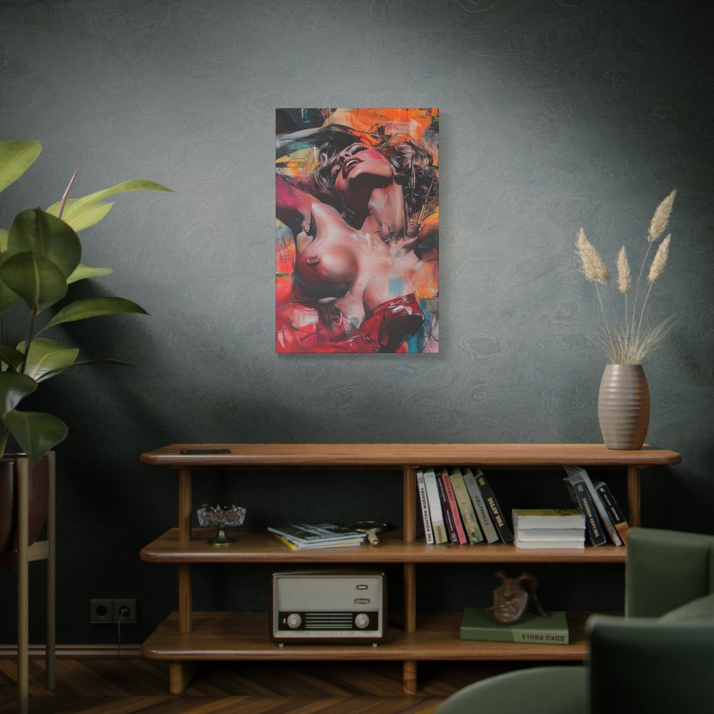 Gallery Wrapped Canvas, Guilt and Grit Adult Art Canvas, Erotic Pinup Art Canvas – Marlowe