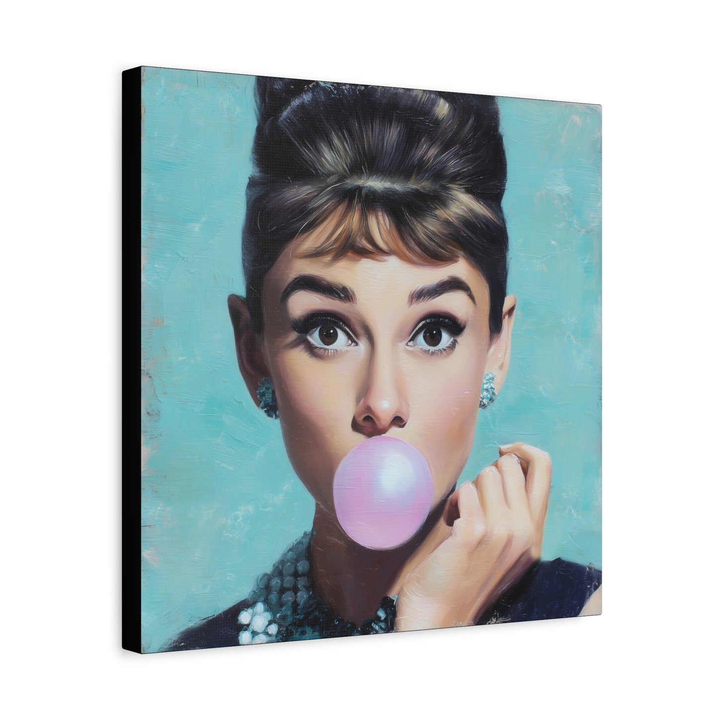 Gallery Wrapped Canvas, The Diva Project Art Canvas, Pinup Art Canvas – Audrey Hepburn - FIVE
