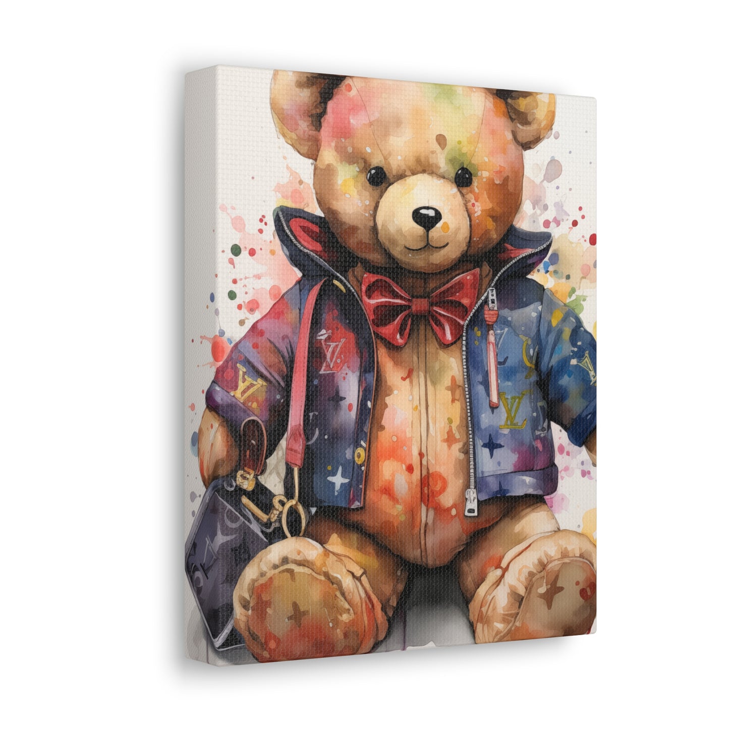 Canvas Gallery Wrap - LV Bear Wall Art - Drip