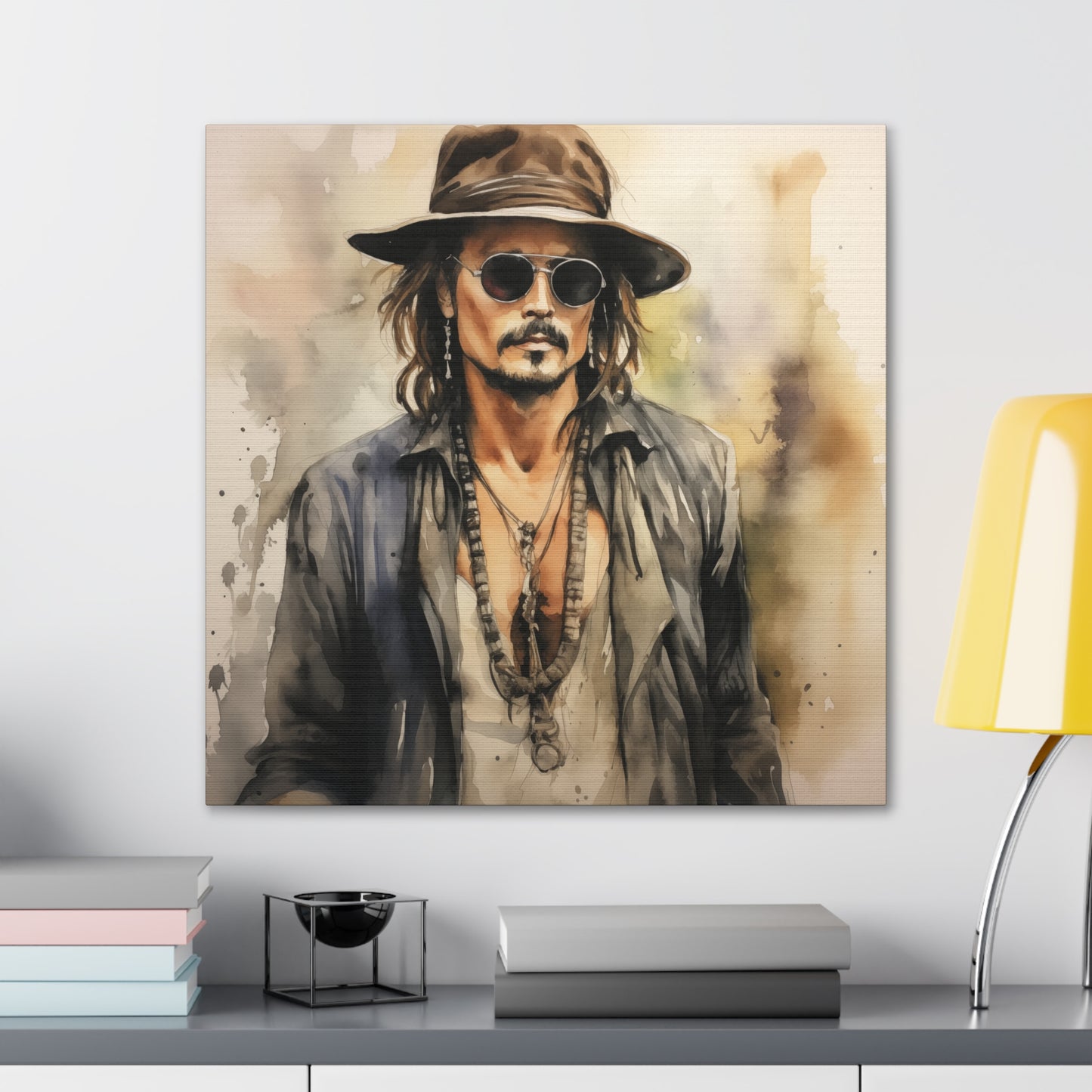 Gallery Wrapped Canvas, Celebrity Inspired, Pop Art Canvas – Johnny