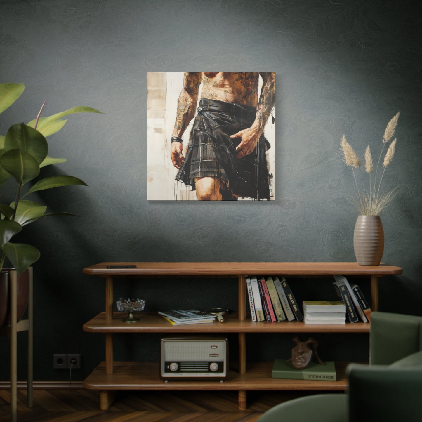 Gallery Wrapped Canvas, Kilts and Carnage Art Canvas, Erotic Pinup Art Canvas – Brodie