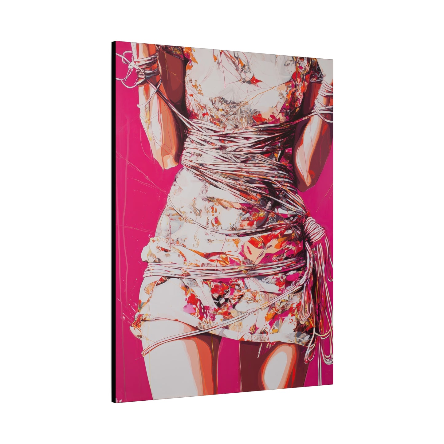 Gallery Wrapped Canvas, Ropes and Reverence Art Canvas, Erotic Shibari Art Canvas – Reika