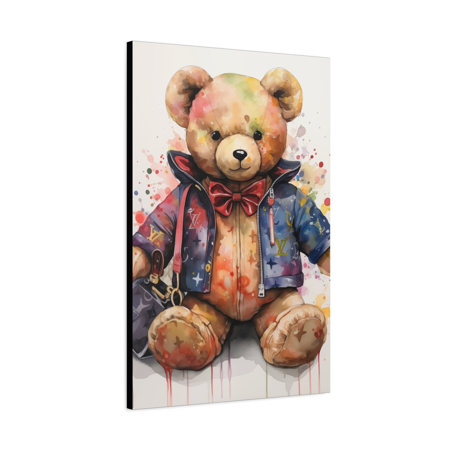 Canvas Gallery Wrap - Designer Bear Wall Art - Drip