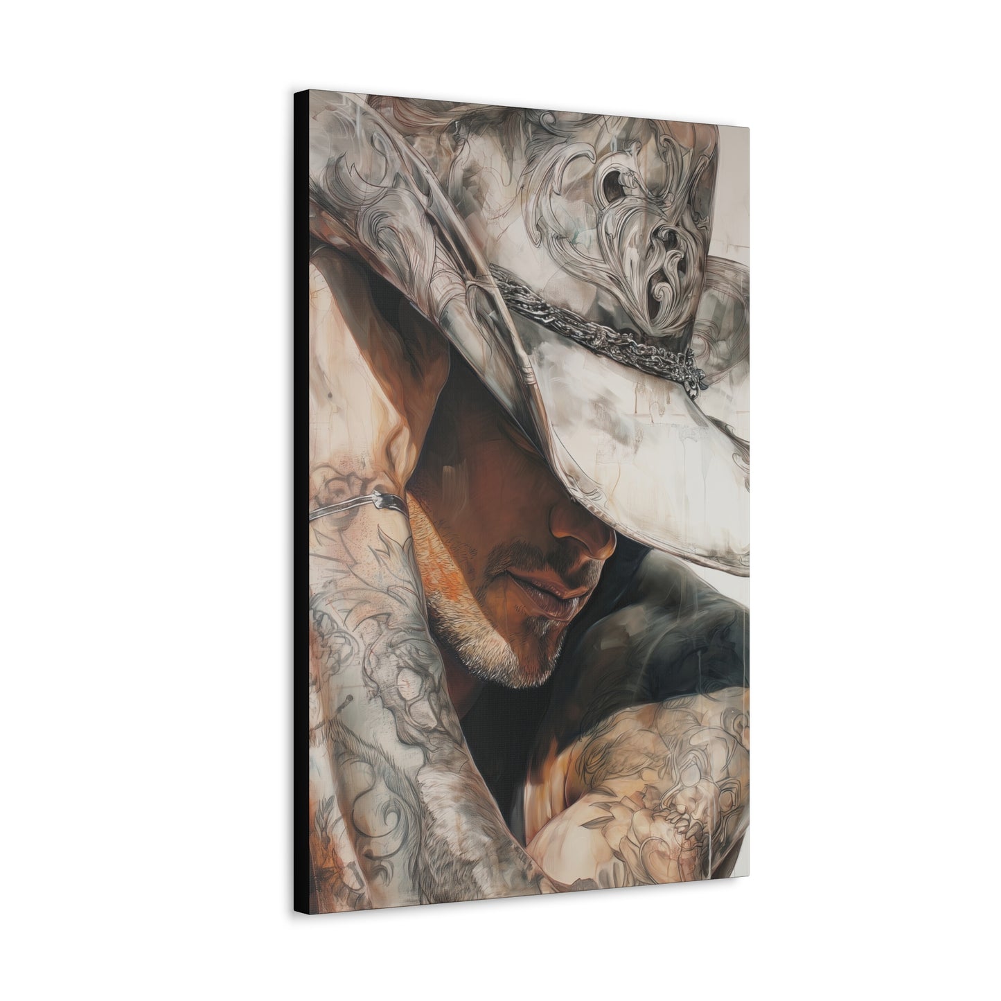 Gallery Wrapped Canvas, Wranglers and Wreckage Art Canvas, Erotic Pinup Art Canvas – Chase