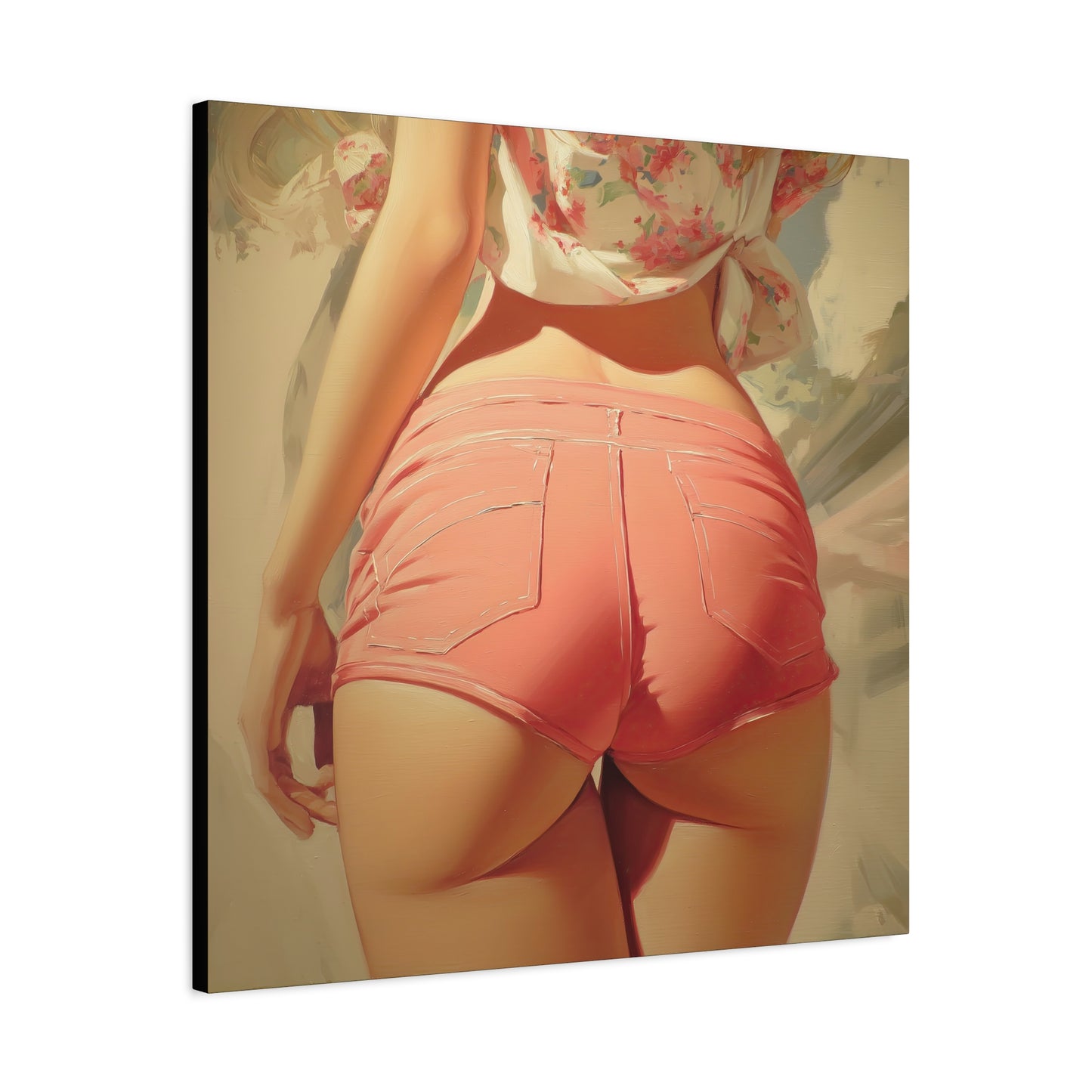 Gallery Wrapped Canvas, Tongue and Cheek Art Canvas, Naughty Girl Art Canvas – Tammy